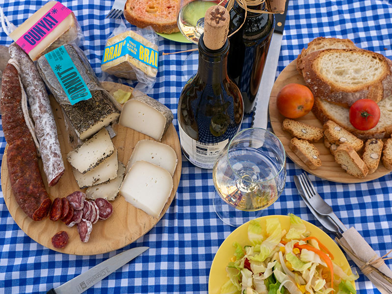 Picknick auf dem Weingut la vinyeta
