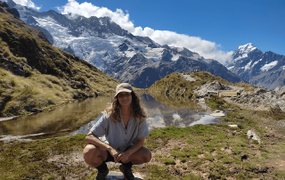 Ausblick auf den Mount Cook - Berge Wandern in Neuseeland